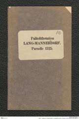 Seite 1, Tagebuch "Paläolithstation | Lang-Mannersdorf | Parzelle 1325" (NHMW-PRAE-BBB-16)